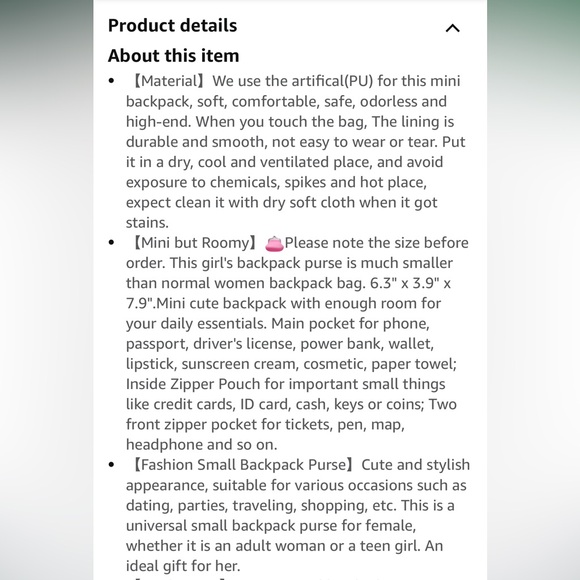 New Beige / Off White & Gold Small Backpack - Picture 15 of 16